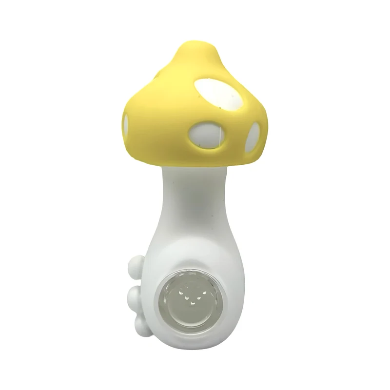 Pipa Hongo de Silicona | Irrompible, Cazoleta Vidrio, Colores Vibrantes — Bloommart Colombia