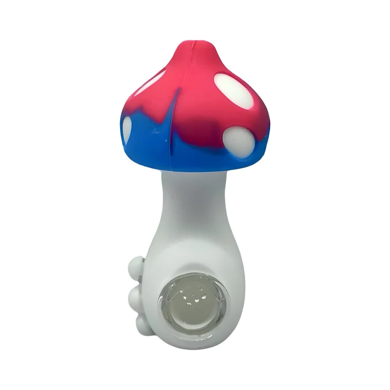 Pipa Hongo de Silicona | Irrompible, Cazoleta Vidrio, Colores Vibrantes — Bloommart Colombia