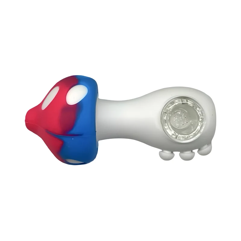 Pipa Hongo de Silicona | Irrompible, Cazoleta Vidrio, Colores Vibrantes — Bloommart Colombia