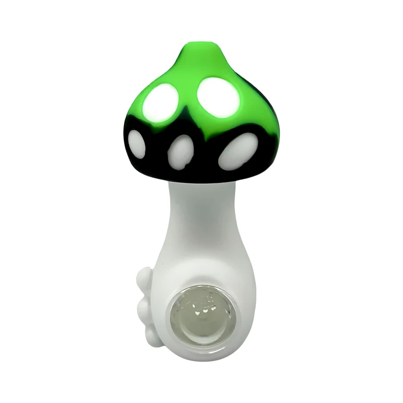Pipa Hongo de Silicona | Irrompible, Cazoleta Vidrio, Colores Vibrantes — Bloommart Colombia