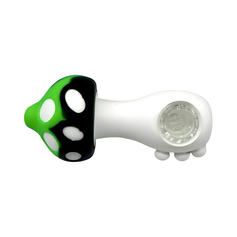 Pipa Hongo de Silicona | Irrompible, Cazoleta Vidrio, Colores Vibrantes — Bloommart Colombia