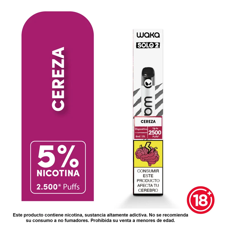 Vaporizador Waka Solo 2.0 - 2500 Puff 5% Nicotina