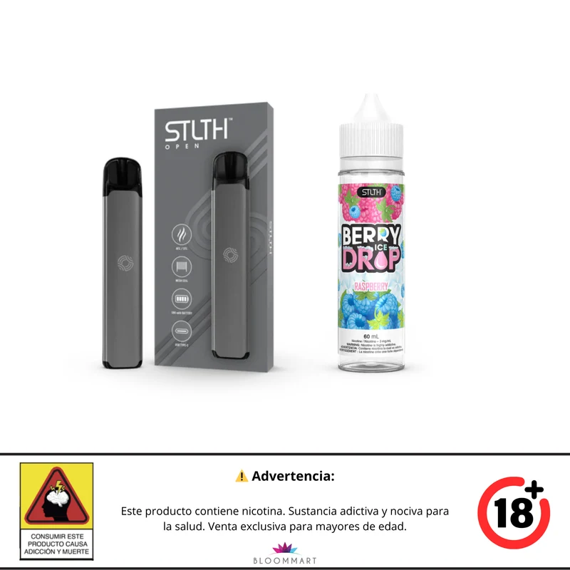 Kit STLTH OPEN + Berry Drop Ice Base Libre 60 mL