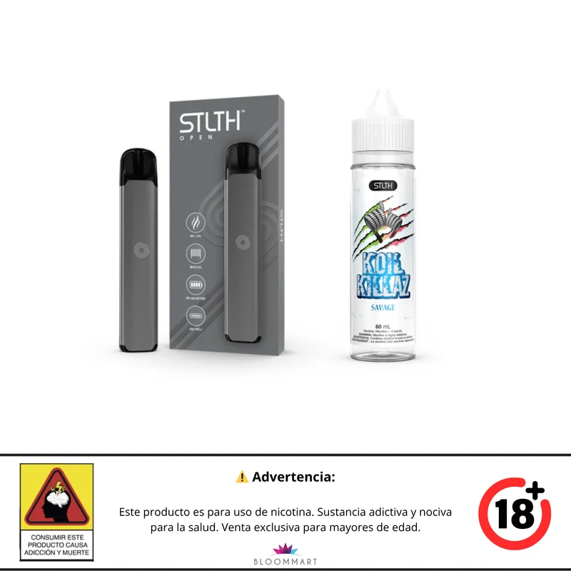 Kit STLTH OPEN + Koil Killaz Polar Base Libre 60 mL