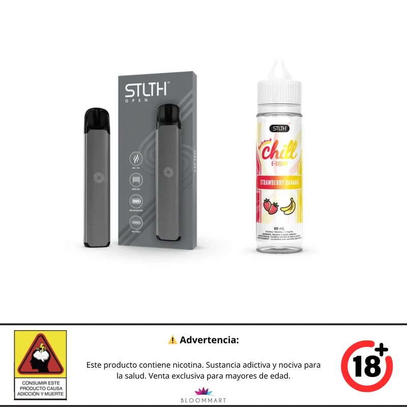 Kit STLTH OPEN + Twisted Chill Base Libre 60 mL