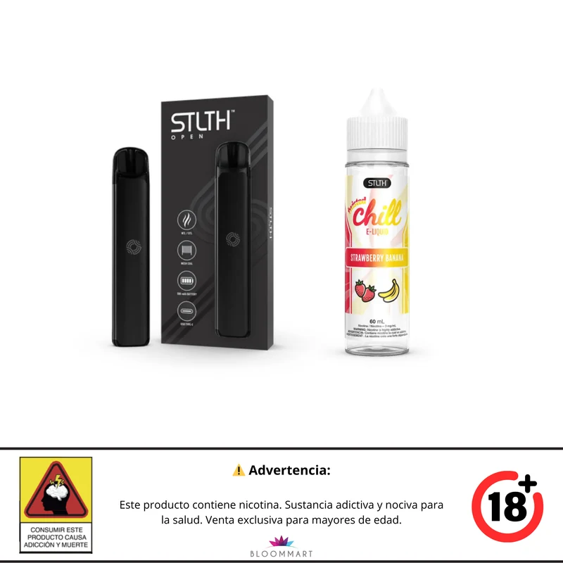 Kit STLTH OPEN + Twisted Chill Base Libre 60 mL