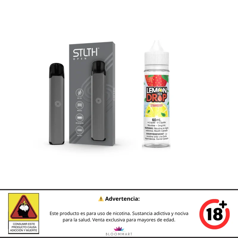 Kit STLTH OPEN + Lemon Drop Ice Base Libre 60 mL