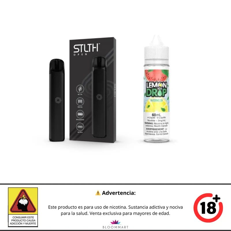 Kit STLTH OPEN + Lemon Drop Ice Base Libre 60 mL