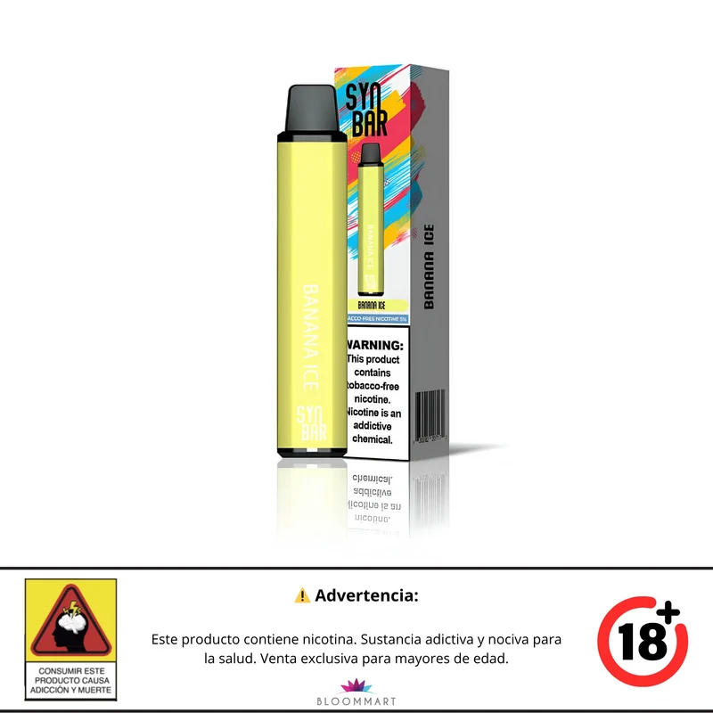 SYN BAR 1500 Puff Banana Ice - Vaporizador Desechable