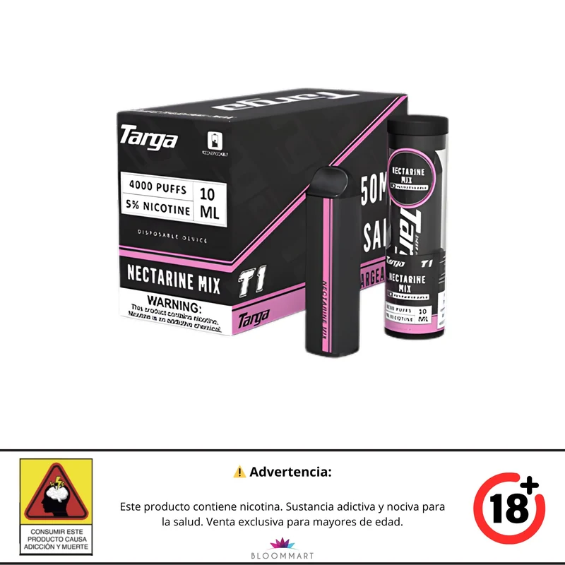 Targa 4000 Puff Nectarine Mix - Vaporizador Desechable