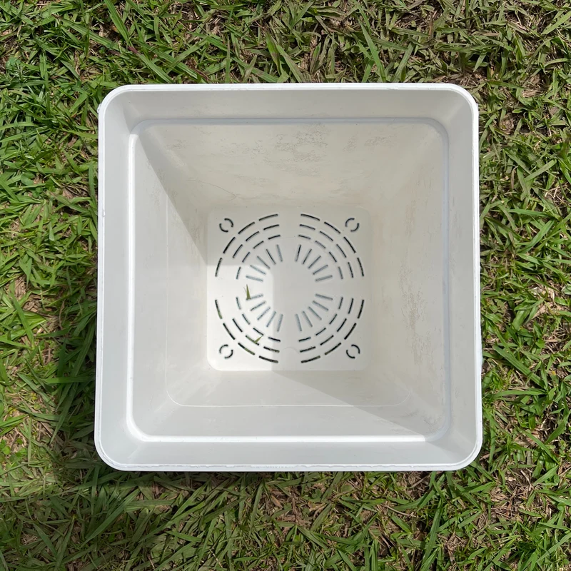 Maceta cuadrada blanca 11 litros