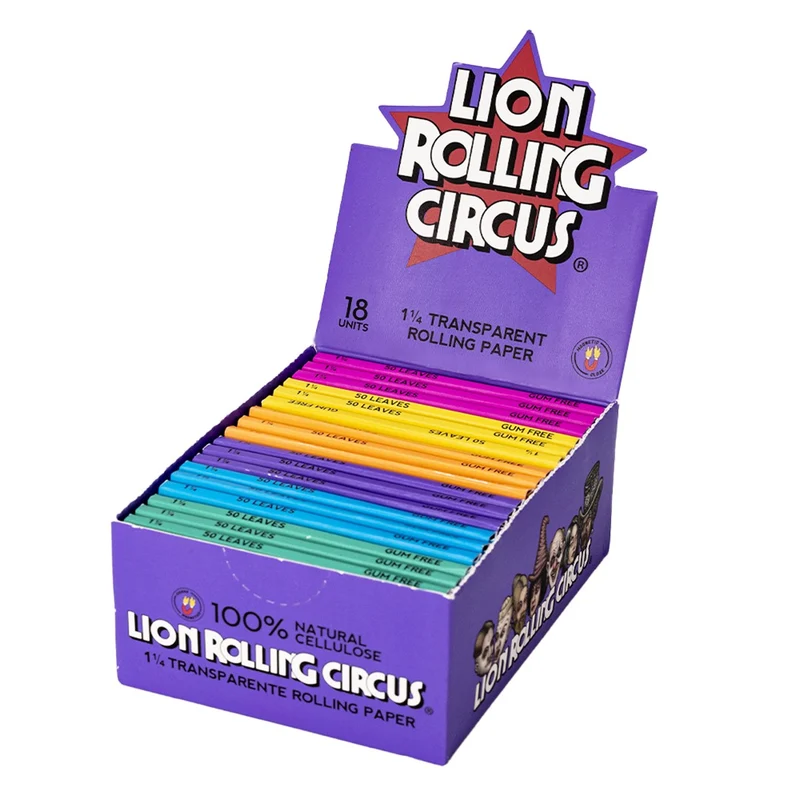 Papel de Celulosa Transparente Lion Rolling Circus 1¼