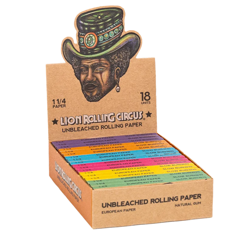 Papeles Naturales de Cáñamo Lion Rolling Circus 1¼