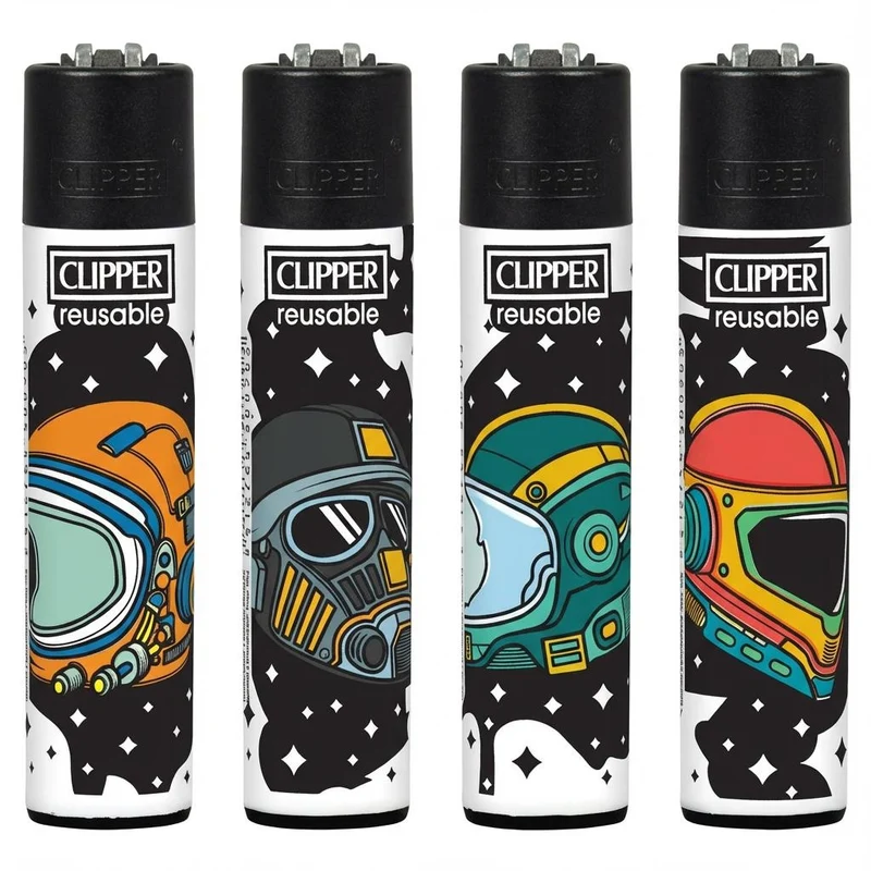 Encendedores Clipper Recargables – Space Helmets