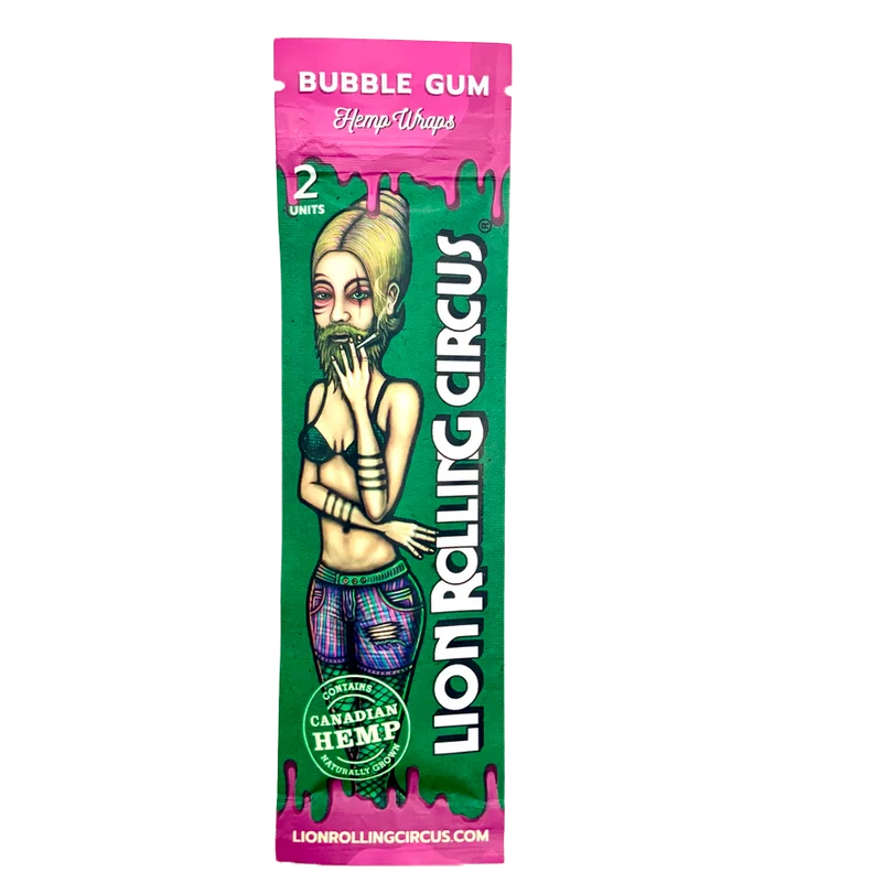 Hemp Wrap Bubble Gum - Lion Rolling Circus