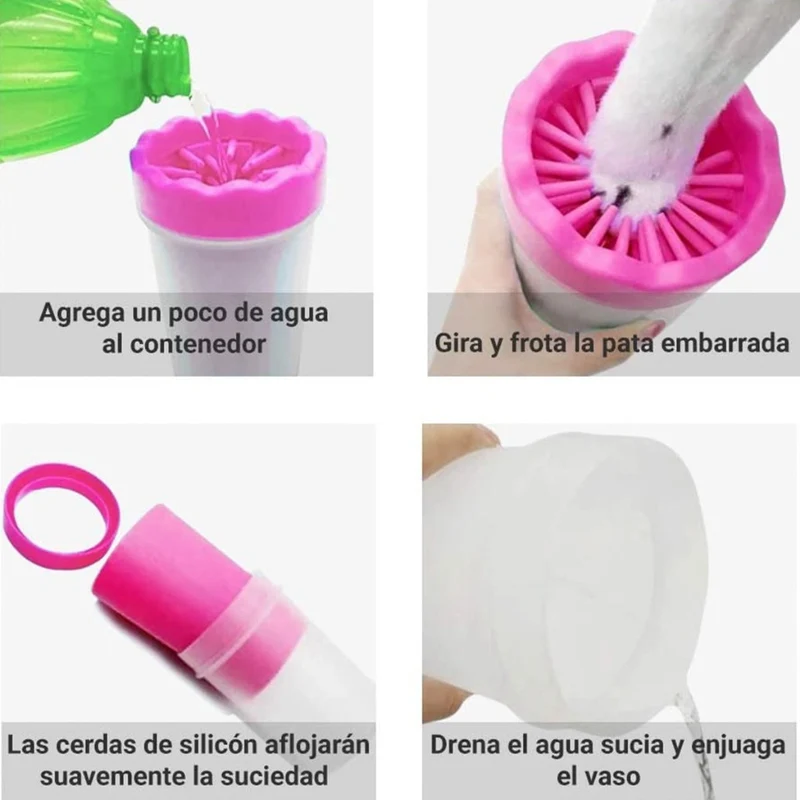 La Gotera Limpia Patitas Portátil Silicona Suave para Mascotas