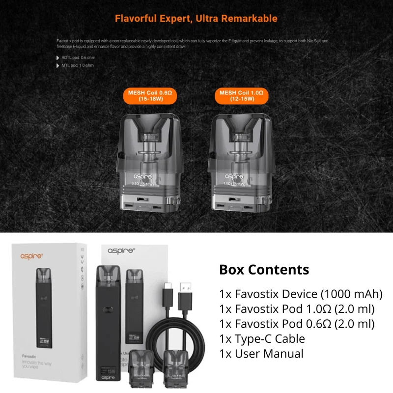Aspire Favostix Vape Pod Kit