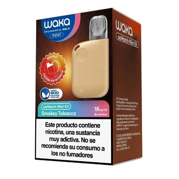 Waka Vape SoMatch Mini Kit Smokey Tobacco 600 Puffs 18mg