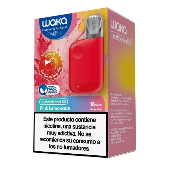 Waka Vape SoMatch Mini Kit Pink Lemonade 600 Puff 18mg