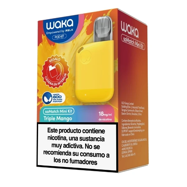 Waka Vape SoMatch Mini Kit Triple Mango 600 Puff 18mg