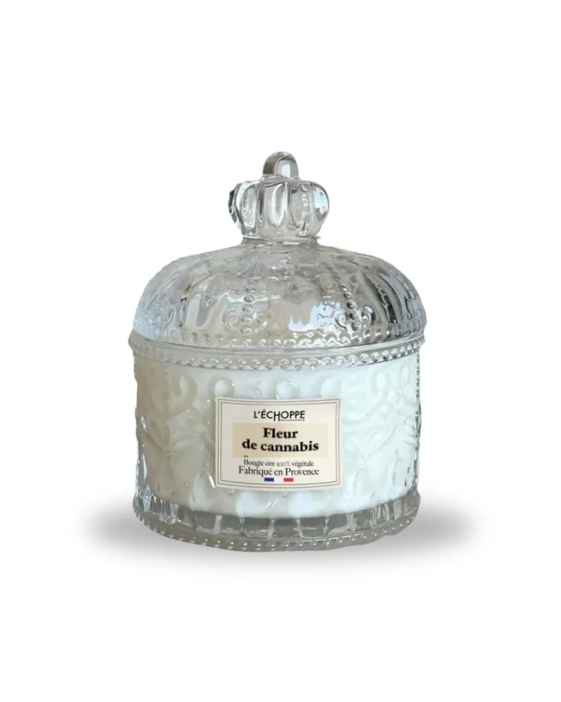 Fleur de Cannabis - Bougie parfumée 190g -Bonbonnière dôme