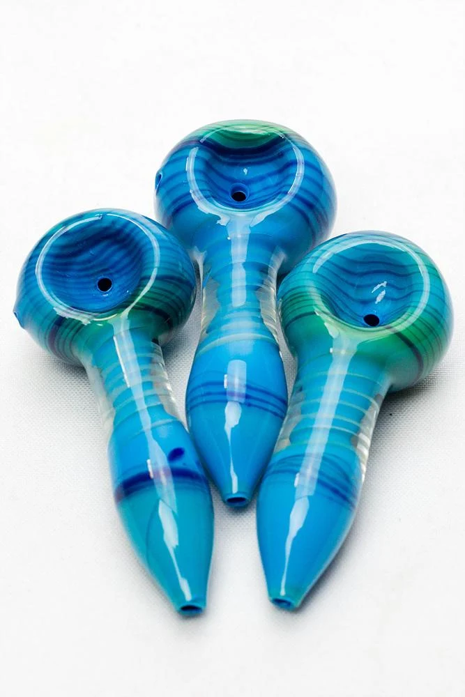3.5" Color Soft glass hand pipe (3 ea per pack)
