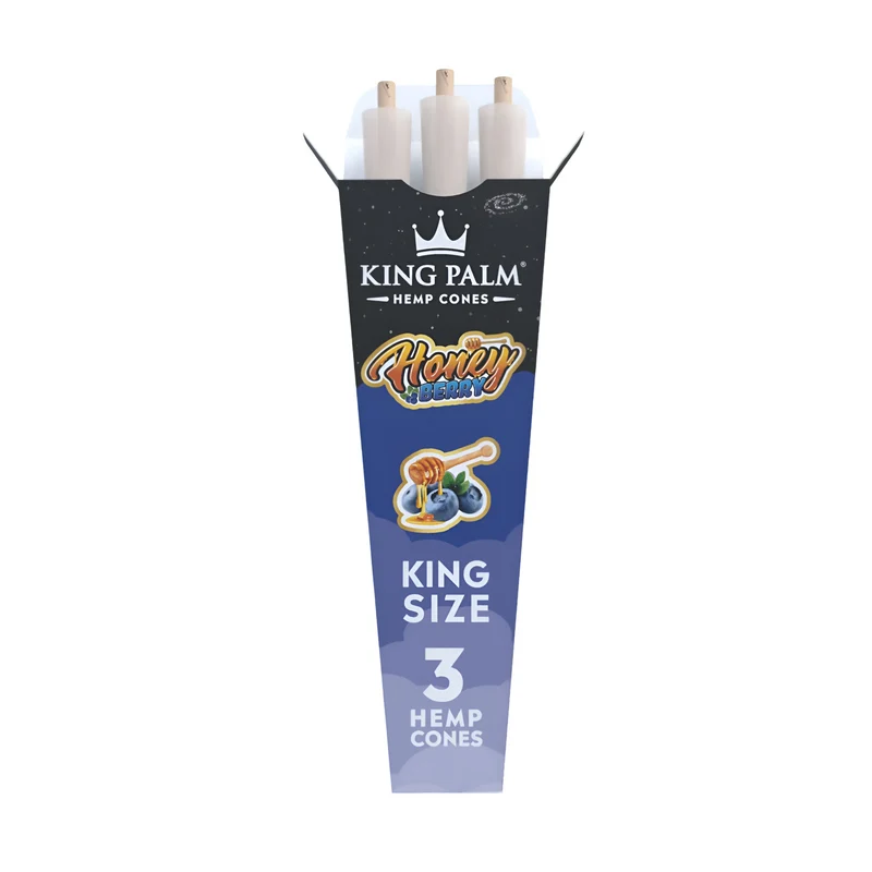 King Palm Honey Berry Hemp Cones — 3 Pack King Size | Conos de Cáñamo Colombia