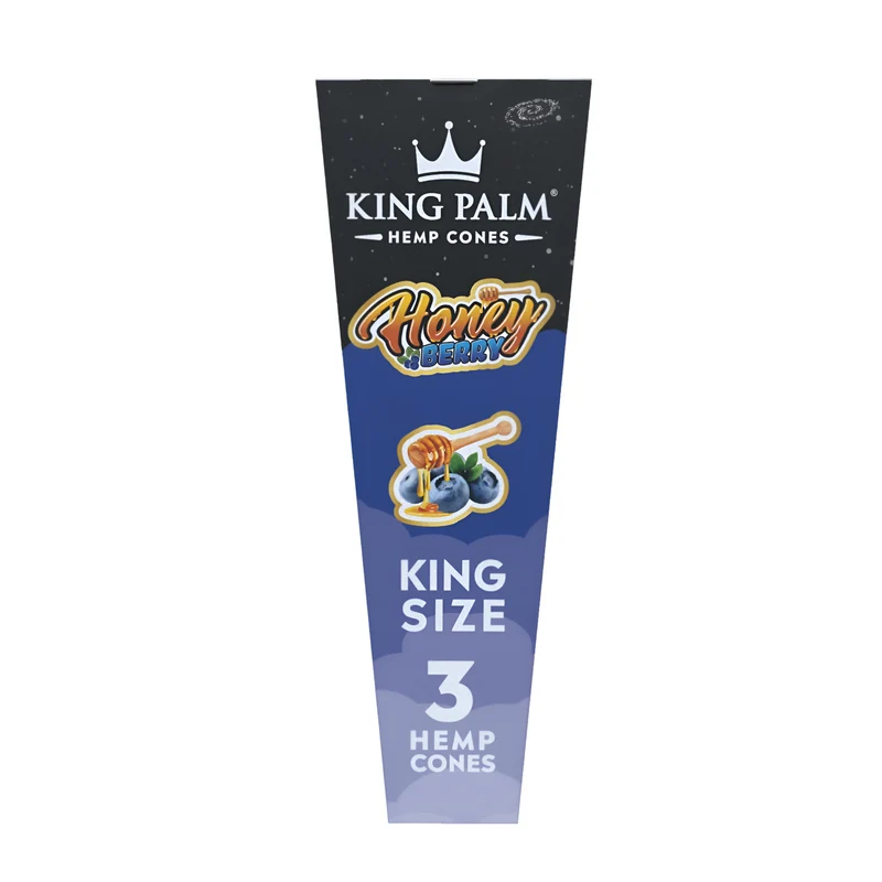 King Palm Honey Berry Hemp Cones — 3 Pack King Size | Conos de Cáñamo Colombia