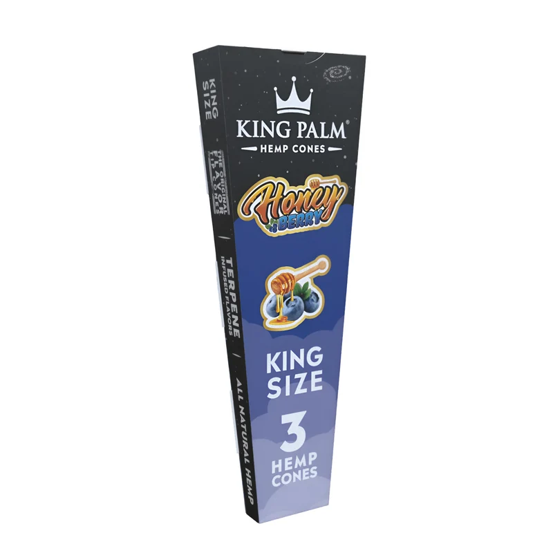 King Palm Honey Berry Hemp Cones — 3 Pack King Size | Conos de Cáñamo Colombia