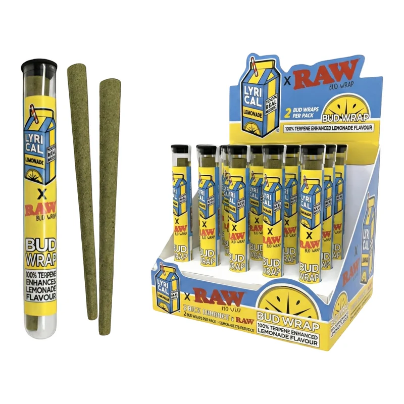 RAW x Lyrical Lemonade Bud Wrap | Cono de Flor con Terpenos de Limonada