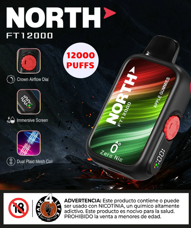 NORTH FT12000 12k puffs 5% nic.