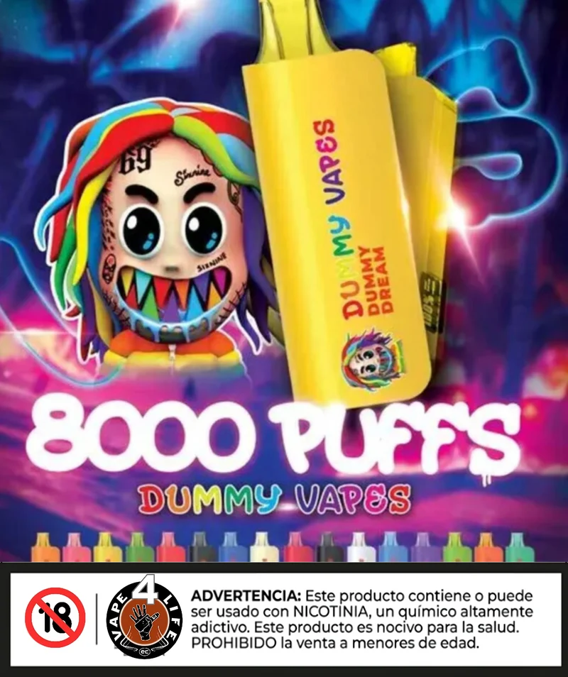 DUMMY VAPES 8k puffs 5% nic.