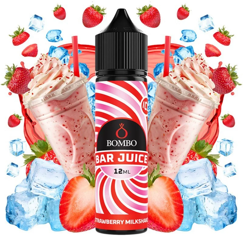 Bombo Bar Juice Aroma Strawberry Milkshake Ice 12ml/60ml Longfill