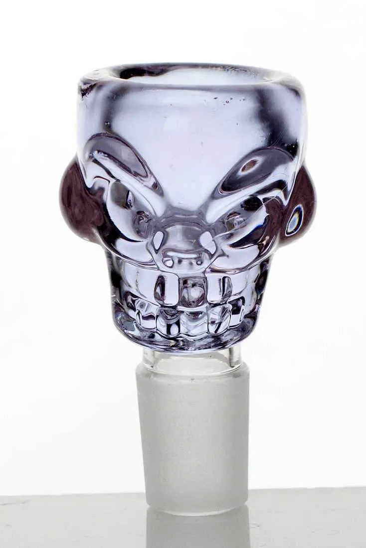 Skull shape glass large bowl