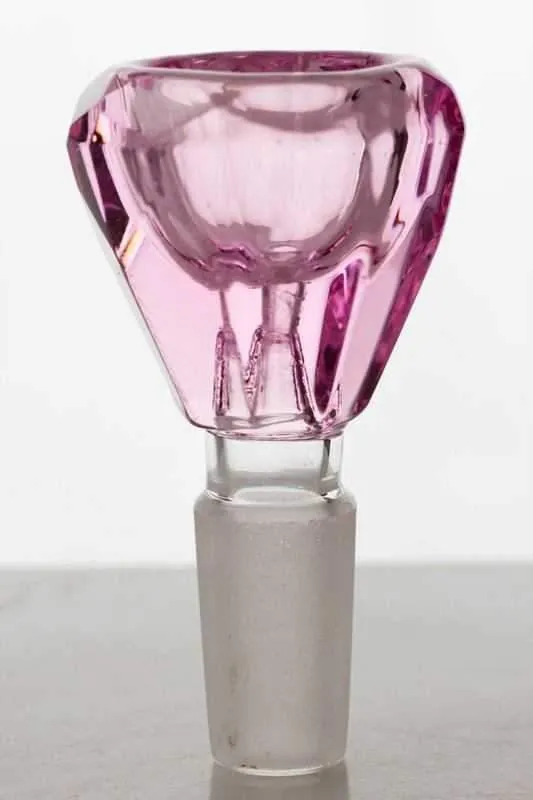Diamond cutting shape glass bowl