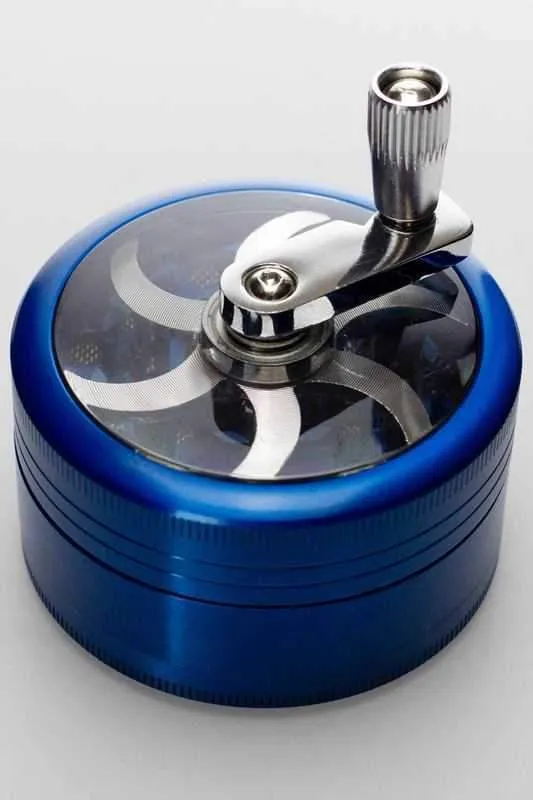 3 parts aluminium herb grinder with handle