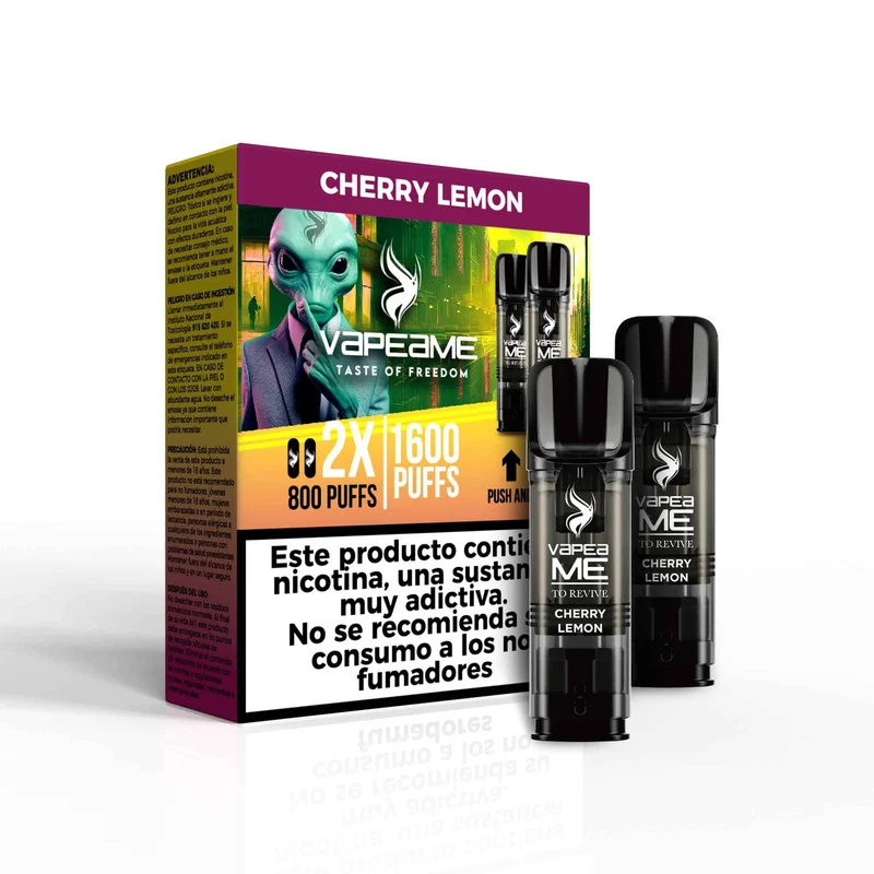 Pack 10 cajas de cápsulas Vapeame Cherry Lemon