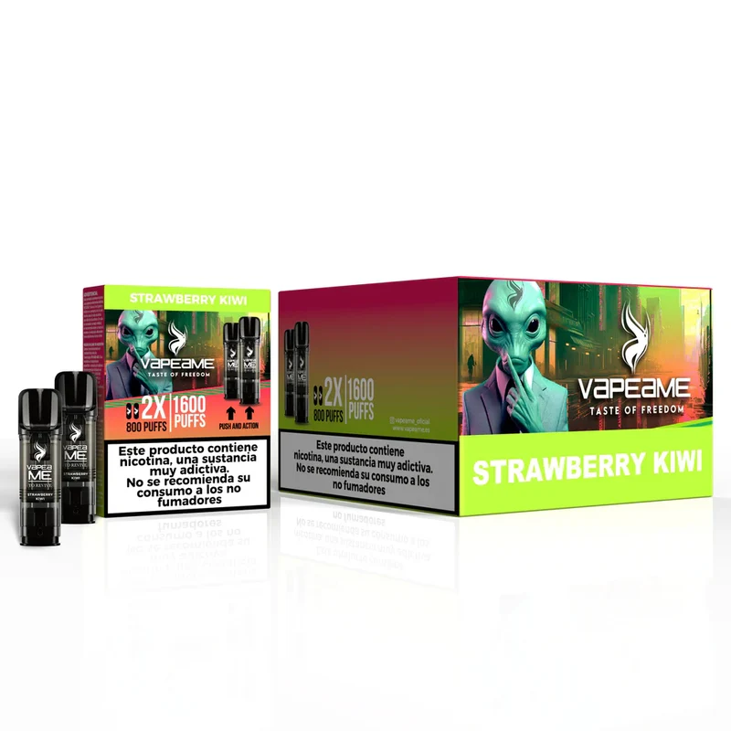 Pack 10 cajas cápsulas Vapeame Strawberry Kiwi