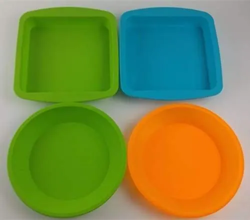 8" ROUND SILICONE DEEP TRAY ASSORTED COLORS