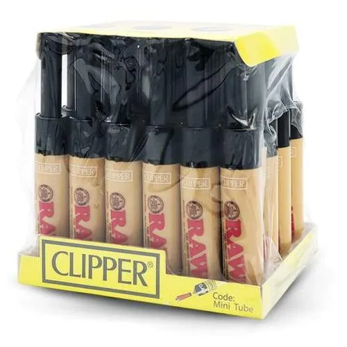 Clipper Lighter Mini Tube Raw Utility Lighter (24 Count)