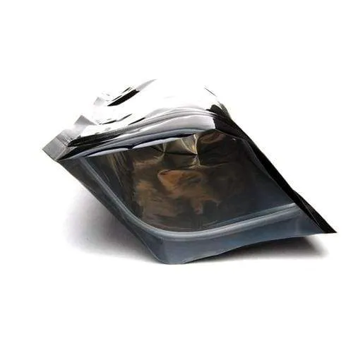 Mylar Bag Vista 3 x 5 Black/Clear 1/8 Oz - 3.5 Grams - 3x5" (100, 500, or 1,000 Count)