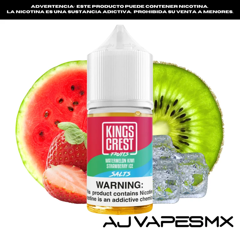 Watermelon Kiwi Strawberry Ice 30ml NicSalt | KINGS CREST FRUITS