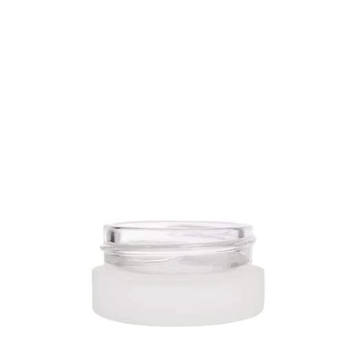 7ml Frost Glass Concentrate Jars Includes Black Lid (350 Count)