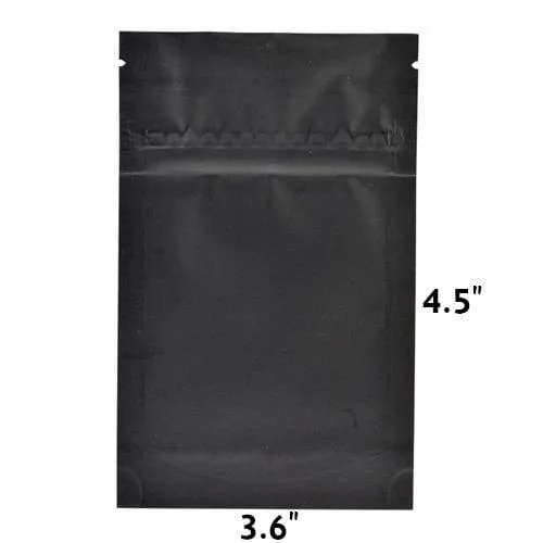 Mylar Bag DymaPak Child Resistant Black Mylar Bag - Opaque 1 Gram (100, 500 or 1,000 Count)
