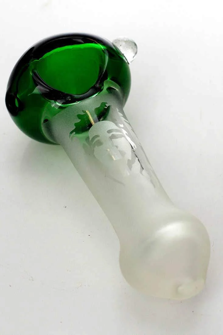 Sandblasted Picture glass hand pipes