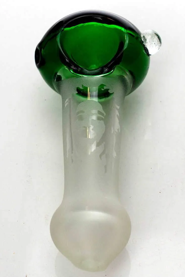Sandblasted Picture glass hand pipes