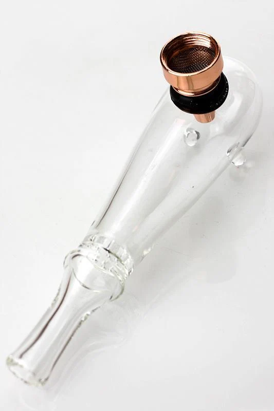 5" Glass tube pipe with metal screen