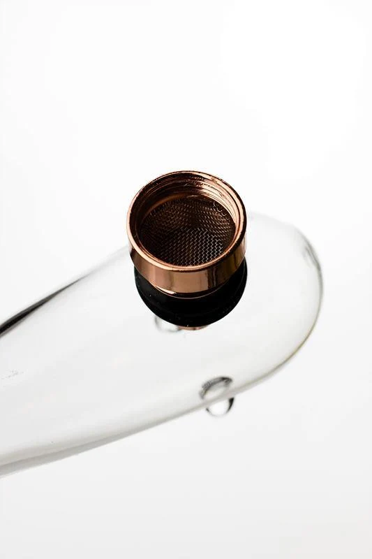 5" Glass tube pipe with metal screen