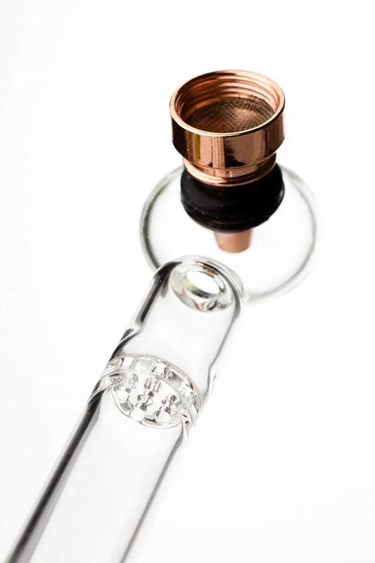 5.5" Glass tube pipe with metal screen