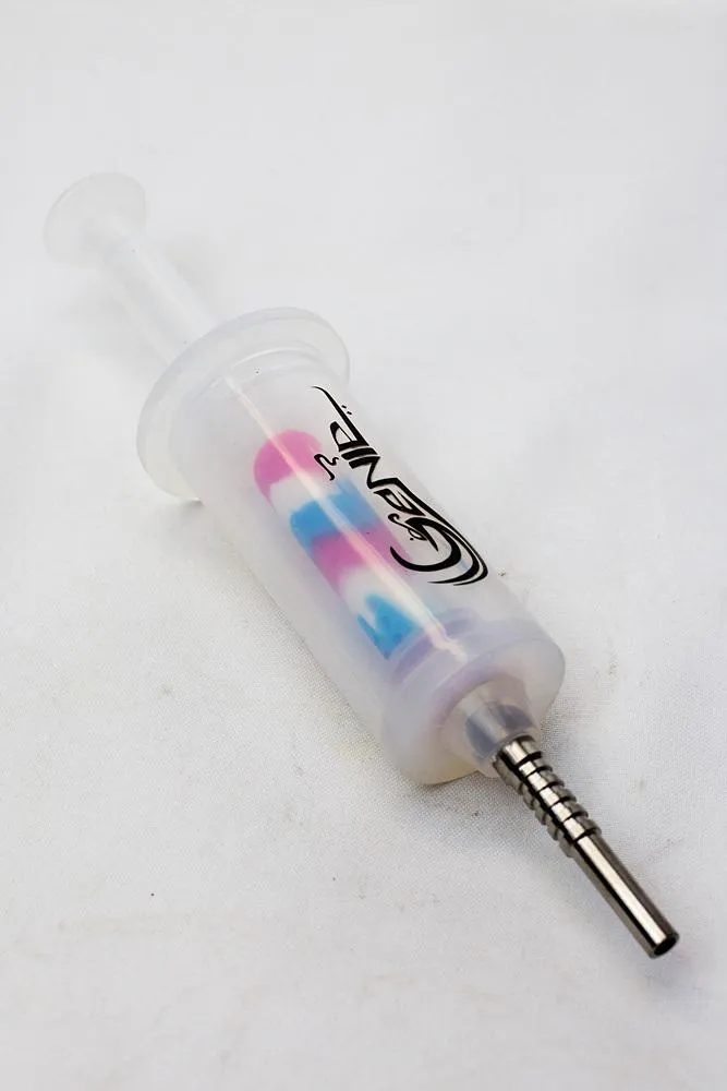 White silicone syringe shape nectar collector